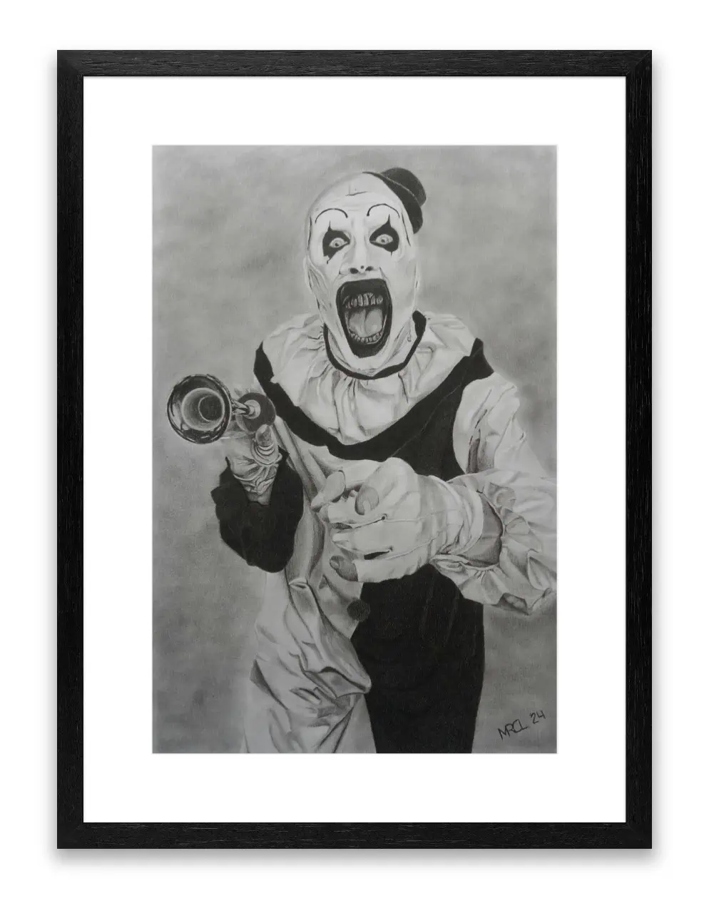 Portraitdrawing of Art the clown (Terrifier)