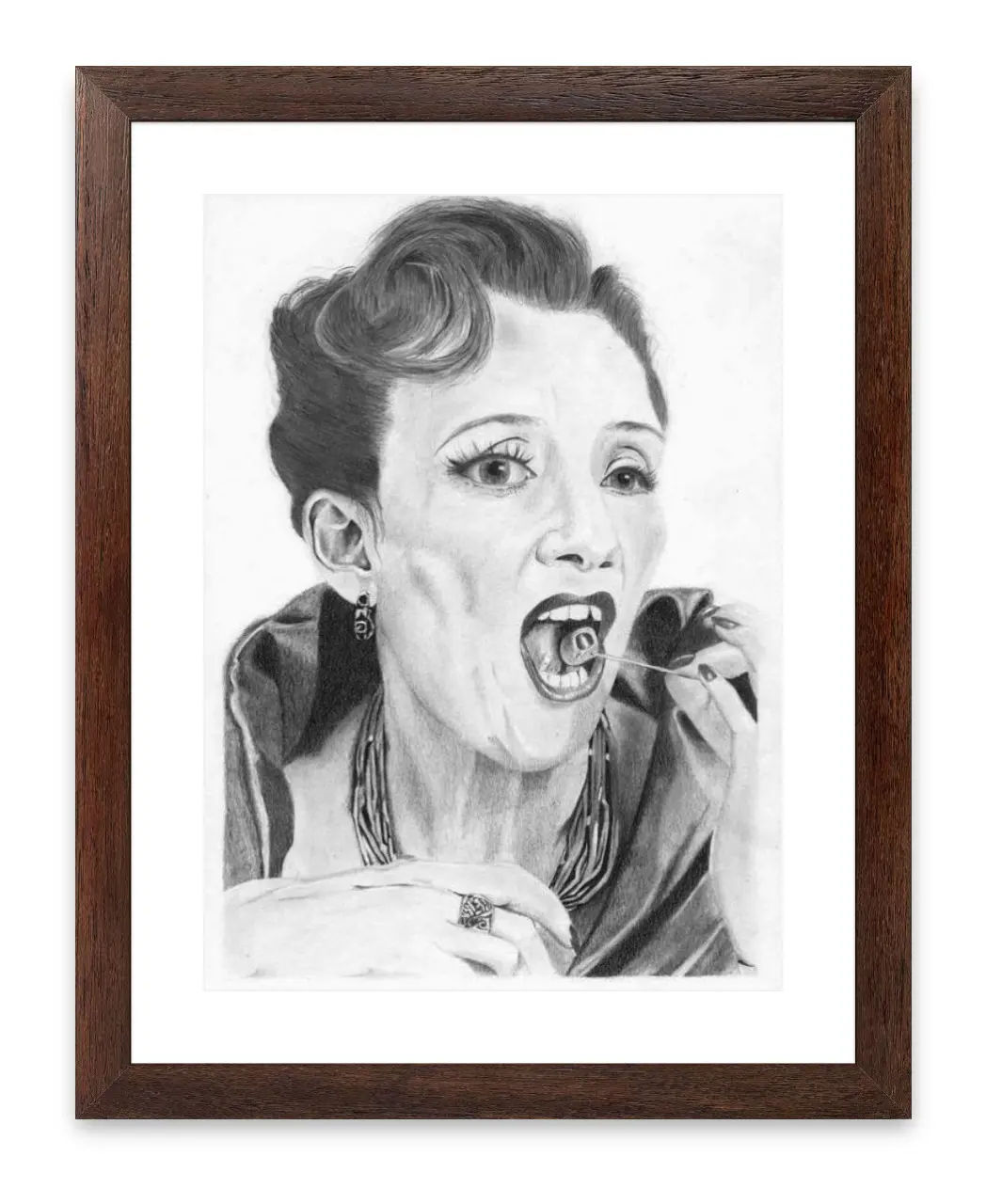 Potrait drawing of Baroness von Hellman (Cruealla)