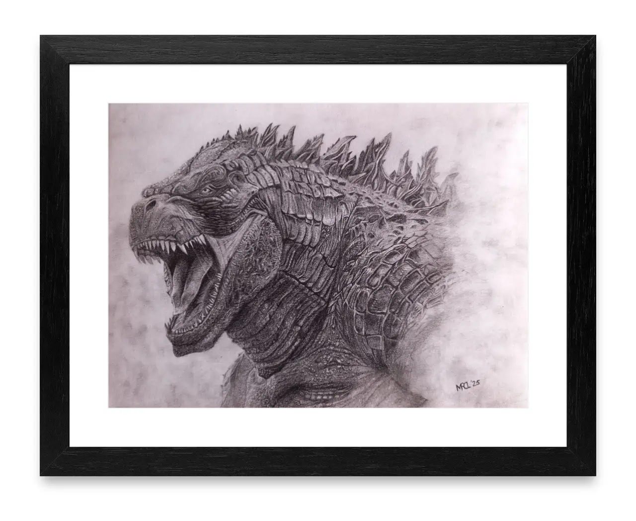 Drawing of Godzila