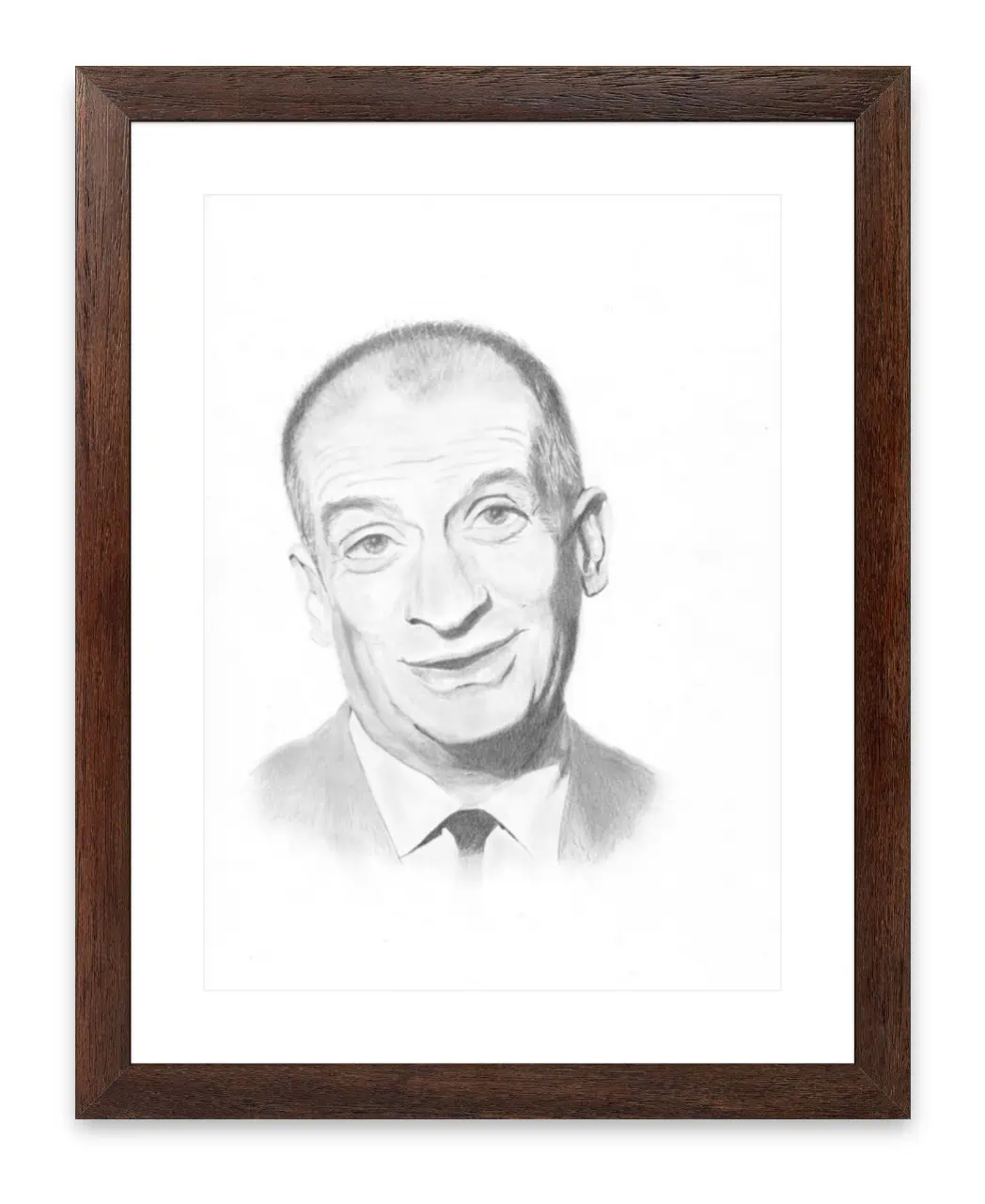 Potraitdrawing of Louis de Funés